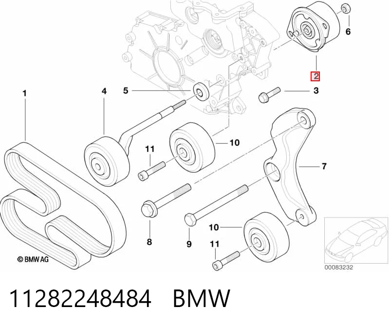 11282248484 BMW Napinacz paska napędowego