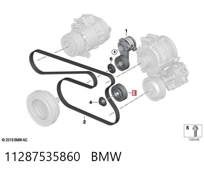11287535860 BMW Rolka prowadząca, kierunkowa paska napędowego