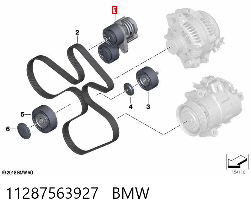 11287563927 BMW Napinacz paska napędowego