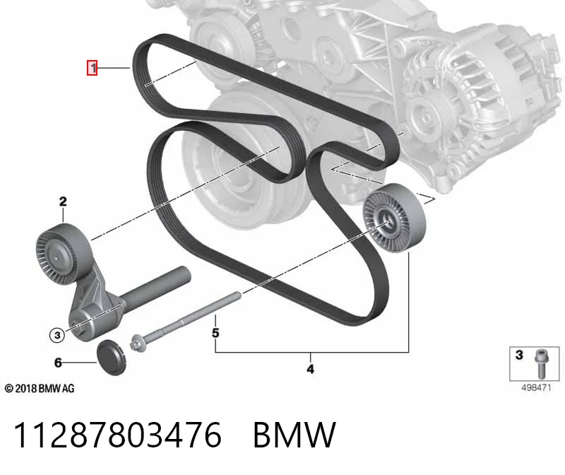 11287803476 BMW Pas napędowy mechanizmów