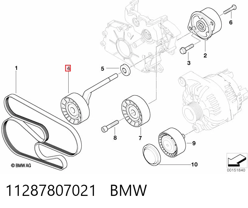 11287807021 BMW Rolka napinacza paska napędowego