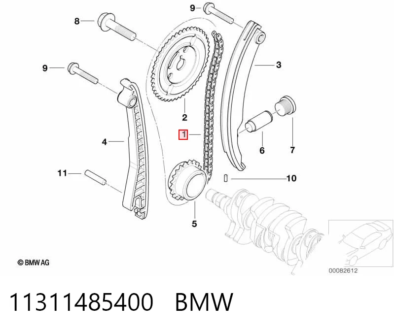 Do koszyka Łańcuch rozrządu Chrysler PT Cruiser  
