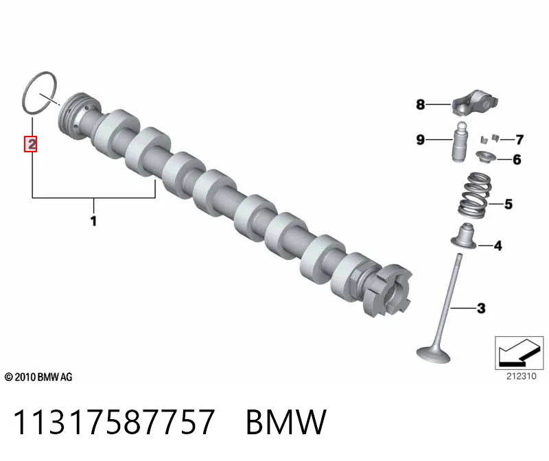 11317587757 BMW Uszczelniacz wałka rozrządu silnika