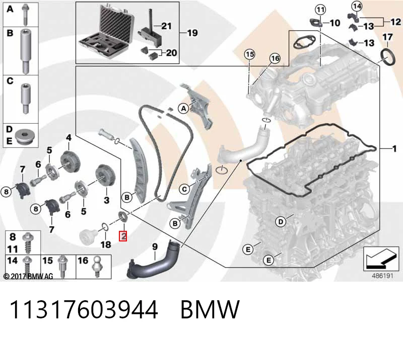 11317603944 BMW Koło zębate walcowe napędu wałka rozrządu