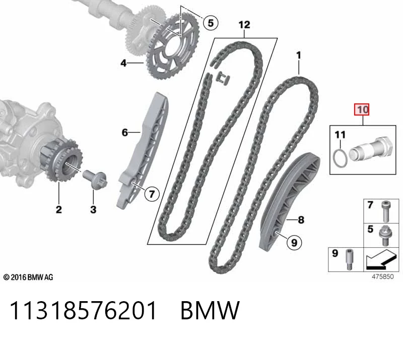 11318576201 BMW Napinacz łańcucha rozrządu