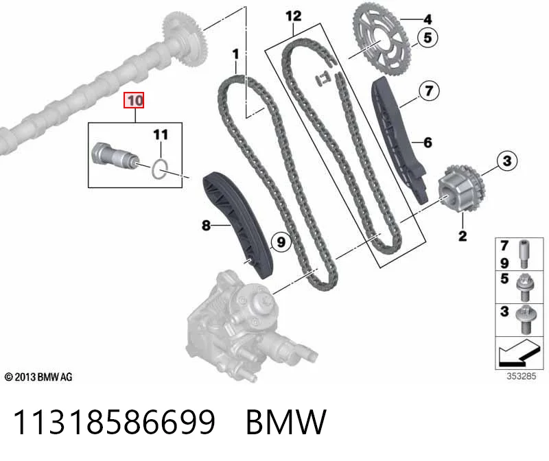 11318586699 BMW Napinacz łańcucha rozrządu