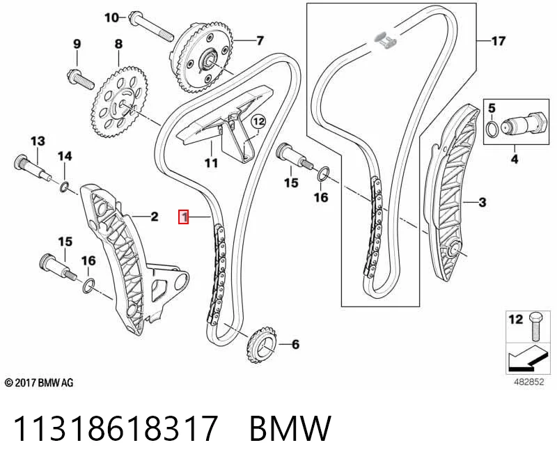 11318618317 BMW Łańcuch rozrządu