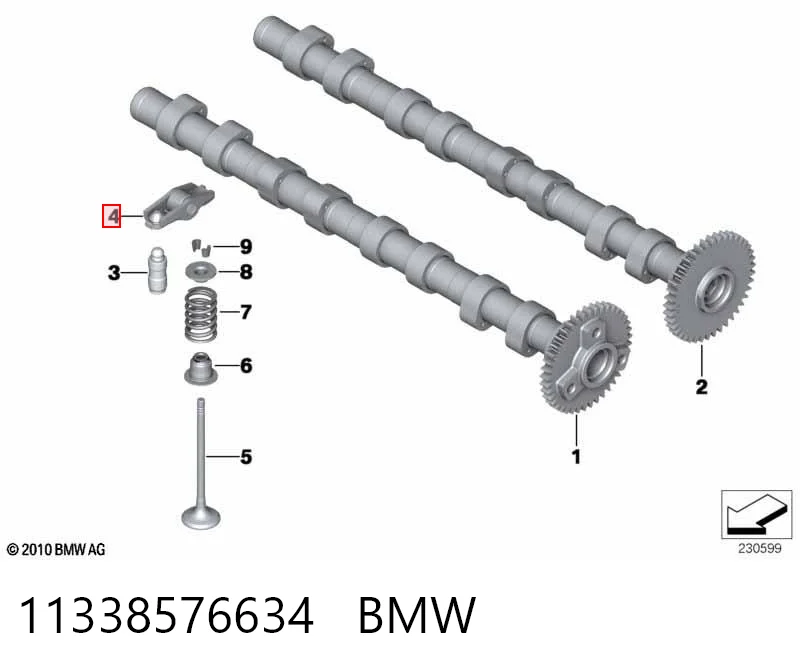 11338576634 BMW Dźwigienka zaworowa