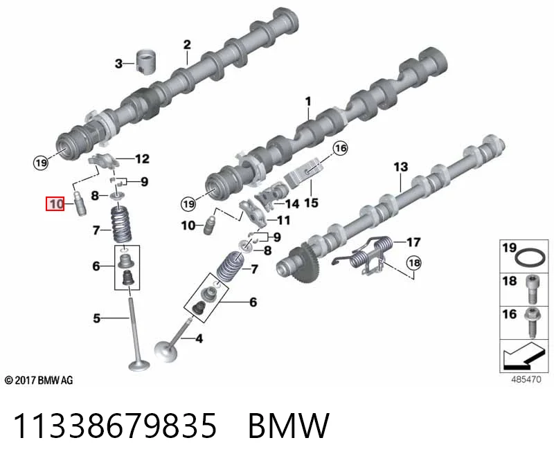 11338679835 BMW Kompensator hydrauliczny (popychacz hydrauliczny), popychacz zaworu