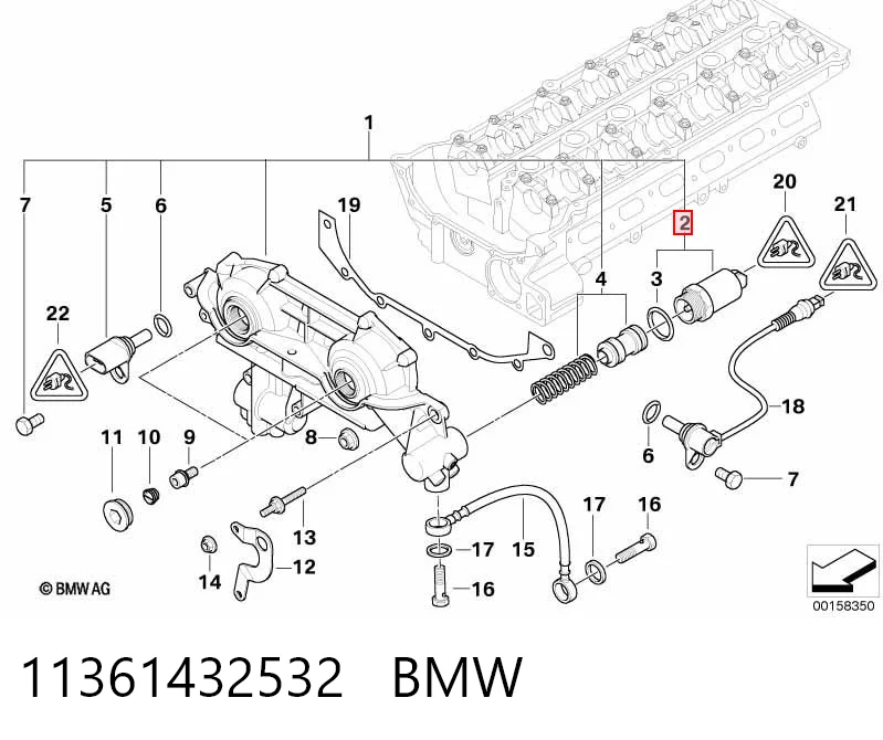 11361432532 BMW Zawór elektromagnetyczny faz rozrządu