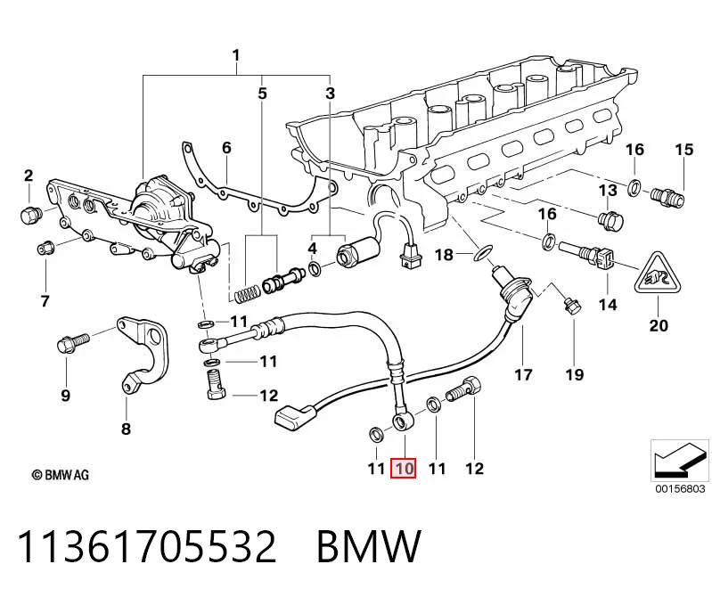 11361705532 BMW Przewód regulatora faz rozrządu