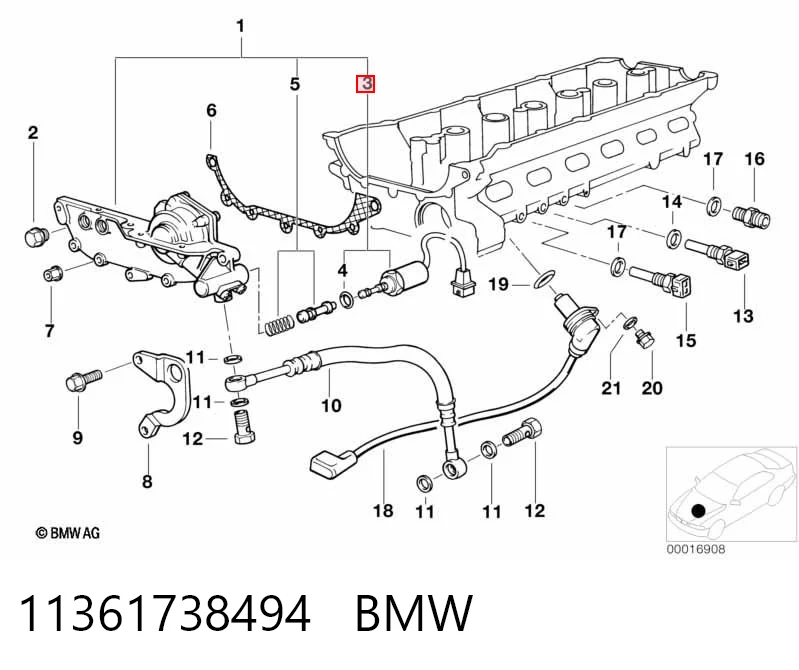 11361738494 BMW Zawór elektromagnetyczny faz rozrządu