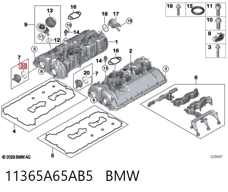 11365A65AB5 BMW Uszczelka regulatora faz rozrządu