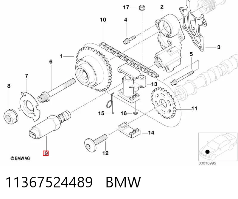 11367524489 BMW Zawór elektromagnetyczny faz rozrządu