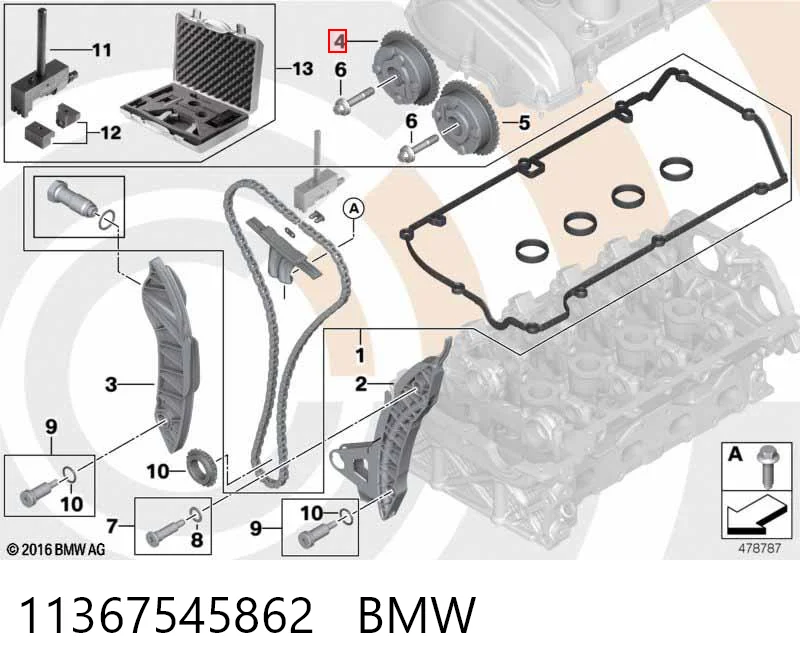 11367545862 BMW Koło zębate walcowe wału rozrządu silnika, dolotowego (ssącego)
