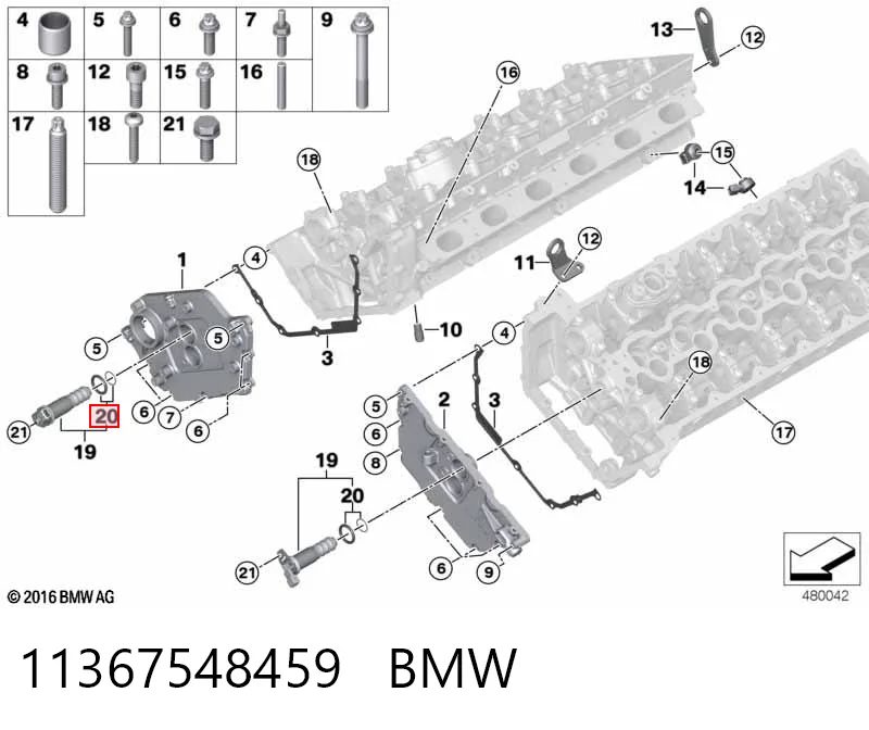11367548459 BMW Uszczelka regulatora faz rozrządu