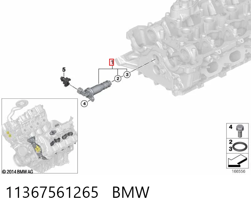 11367561265 BMW Zawór elektromagnetyczny faz rozrządu