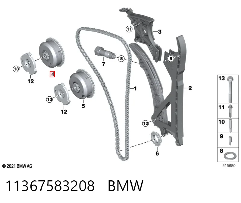 11367583208 BMW Koło zębate walcowe wałka rozrządu wydechowego