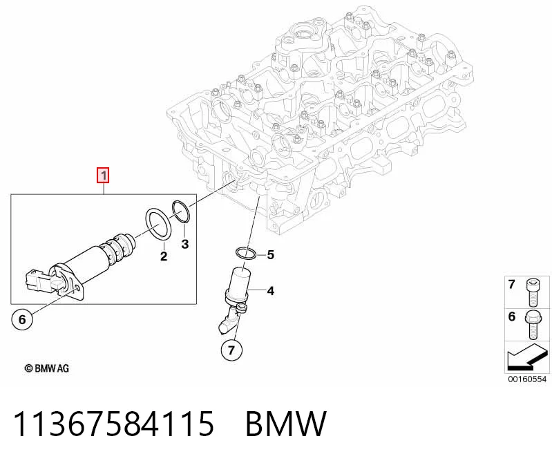 11367584115 BMW Zawór elektromagnetyczny faz rozrządu