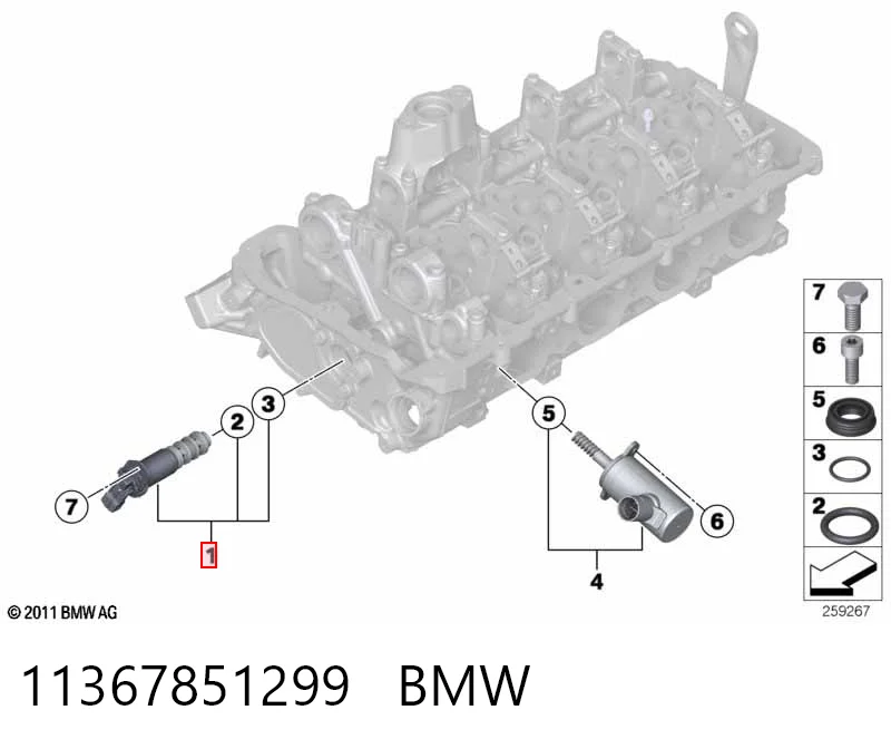 11367851299 BMW Zawór elektromagnetyczny faz rozrządu