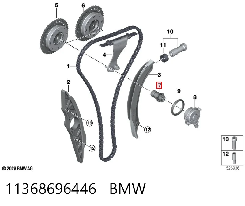 11368696446 BMW Zawór elektromagnetyczny faz rozrządu