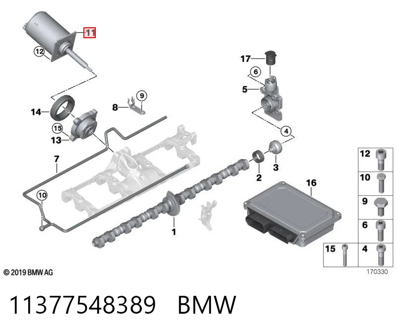 11377548389 BMW Zawór elektromagnetyczny faz rozrządu