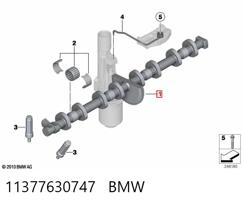 11377630747 BMW Wał mimośrodowy, Valvetronic