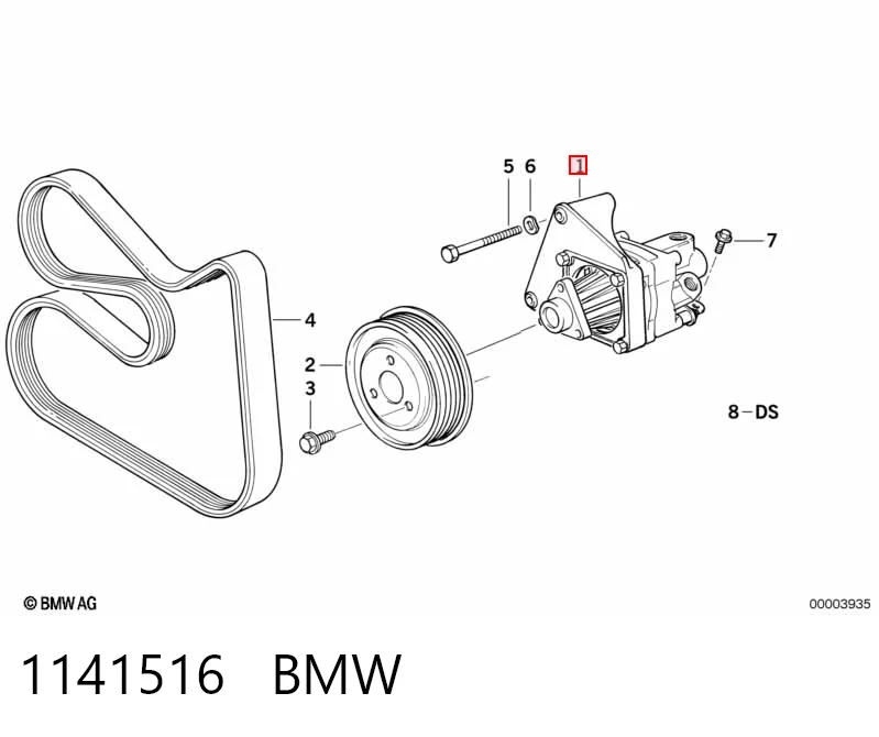 1141516 BMW Pompa wspomagania hydraulicznego kierownicy