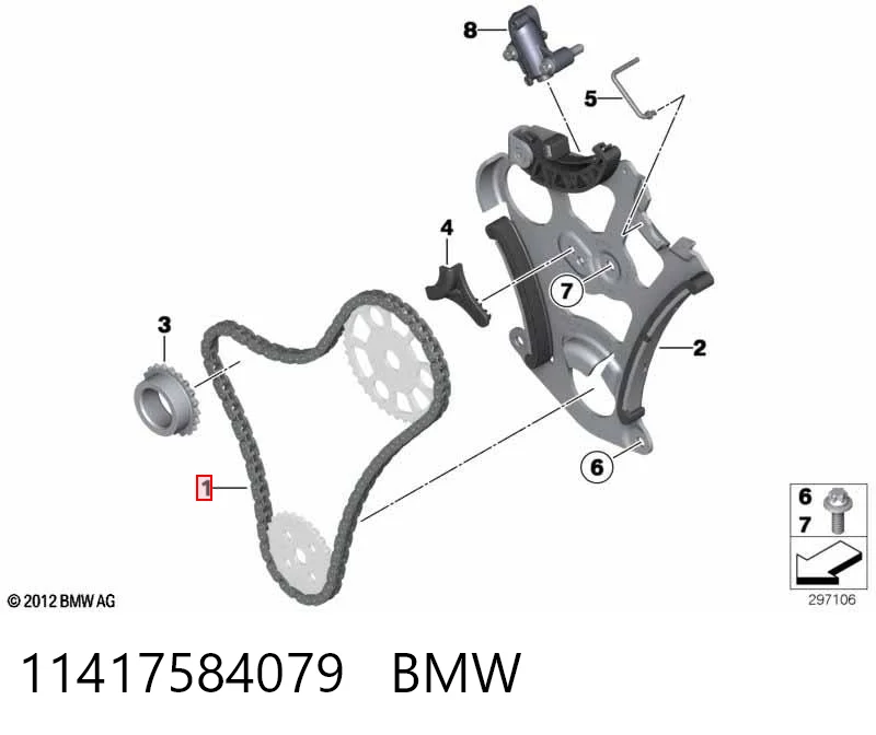 11417584079 BMW Łańcuch pompy oleju