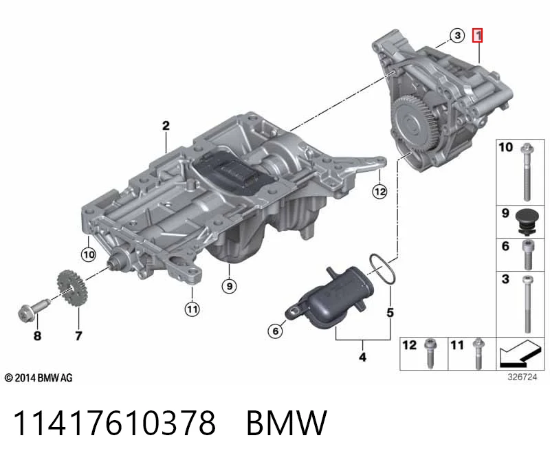 11417610378 BMW Pompa oleju