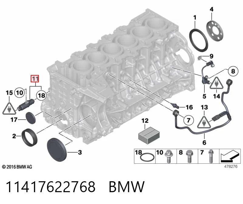 11417622768 BMW Zawór regulacji ciśnienia oleju