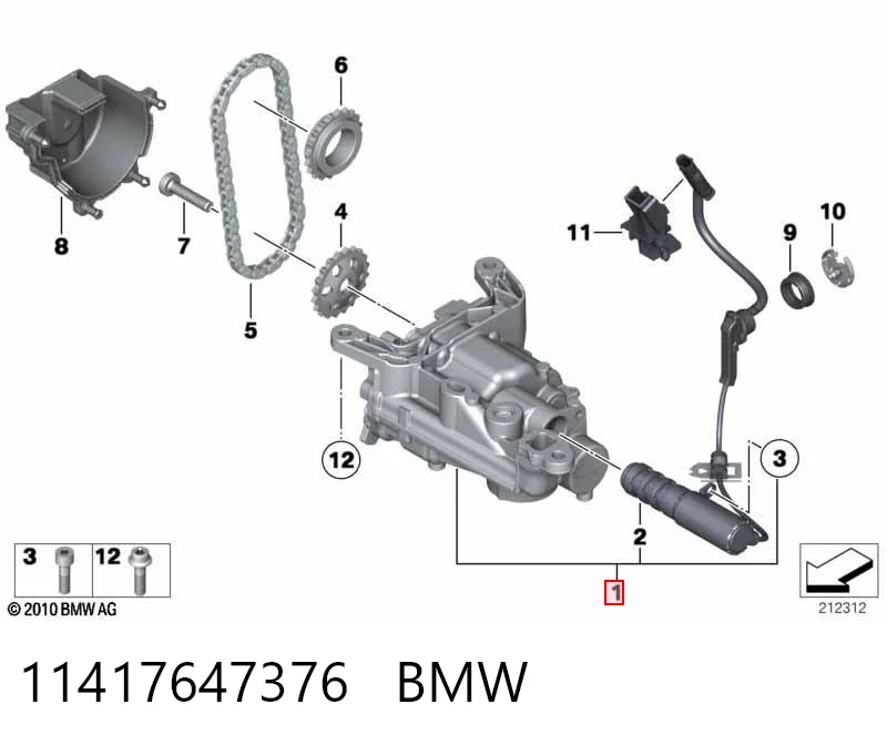 11417647376 BMW Pompa oleju