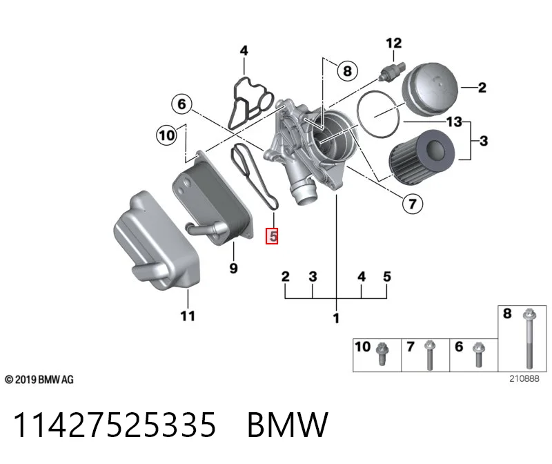 11427525335 BMW Uszczelka adaptera filtra oleju