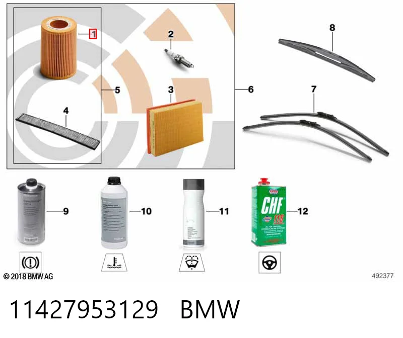 11427953129 BMW Filtr oleju