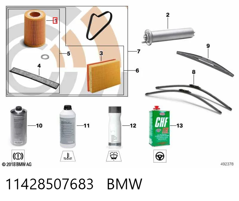 11428507683 BMW Filtr oleju
