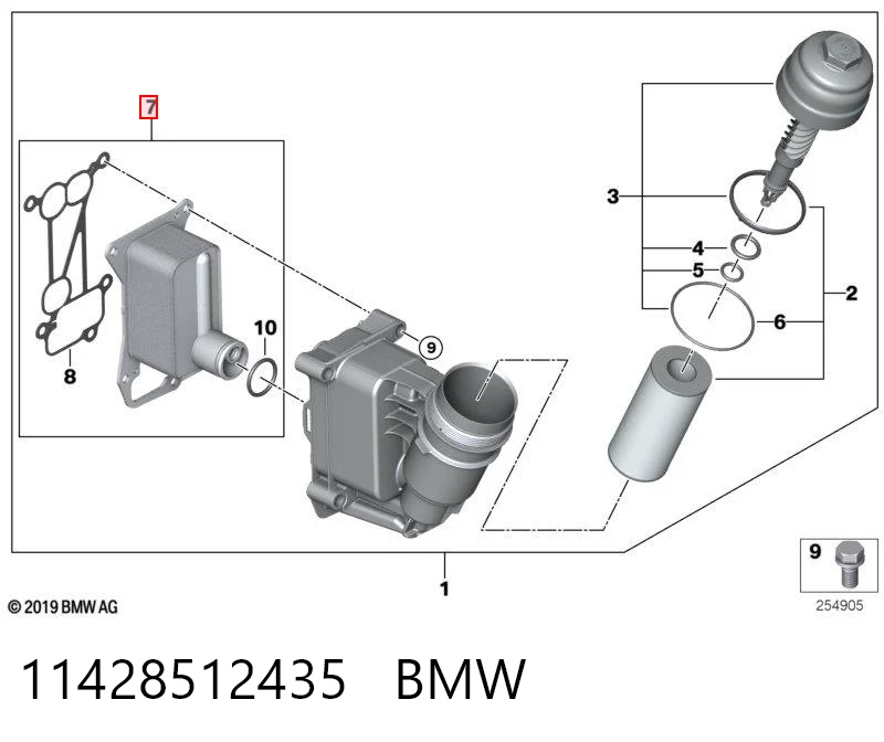11428512435 BMW Uszczelka chłodnicy oleju