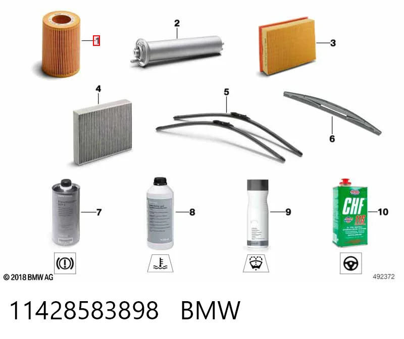 11428583898 BMW Filtr oleju