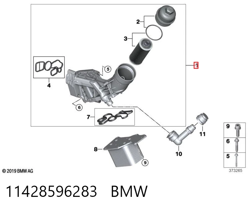 11428596283 BMW Obudowa filtra oleju