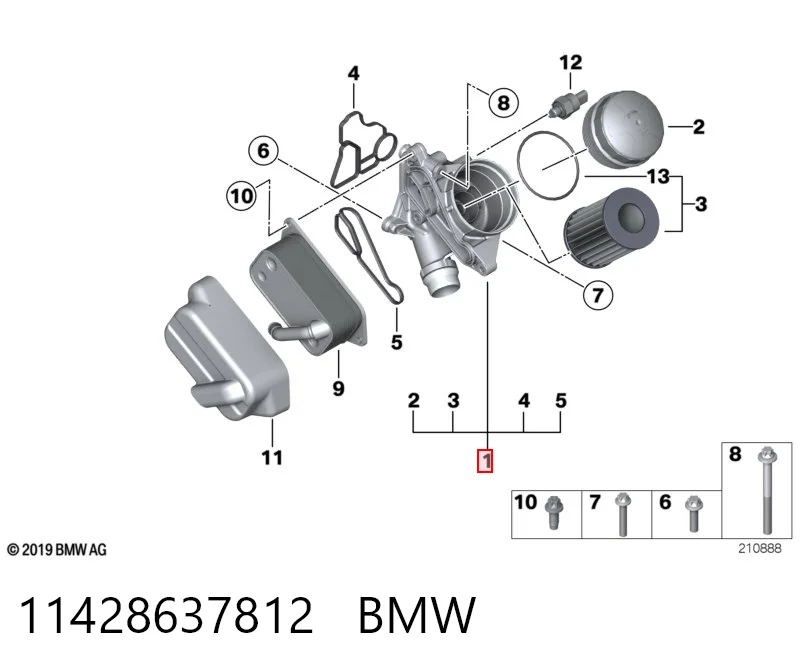 11428637812 BMW Obudowa filtra oleju