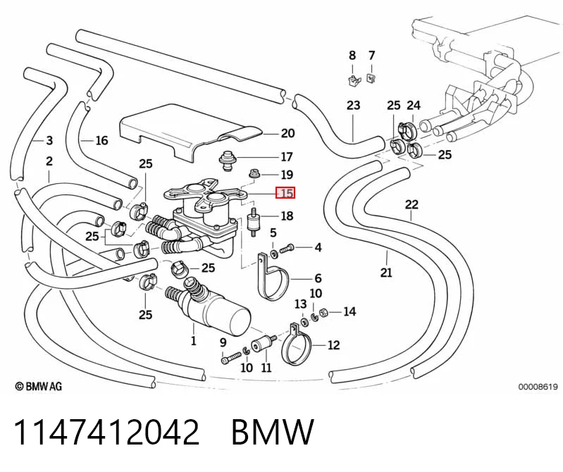 1147412042 BMW Zawór nagrzewnicy (ogrzewacza)