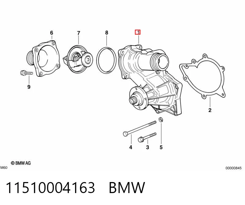 11510004163 BMW Pompa chłodząca wodna