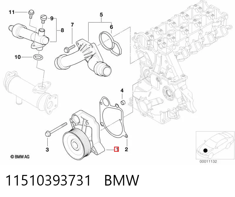 11510393731 BMW Pompa chłodząca wodna