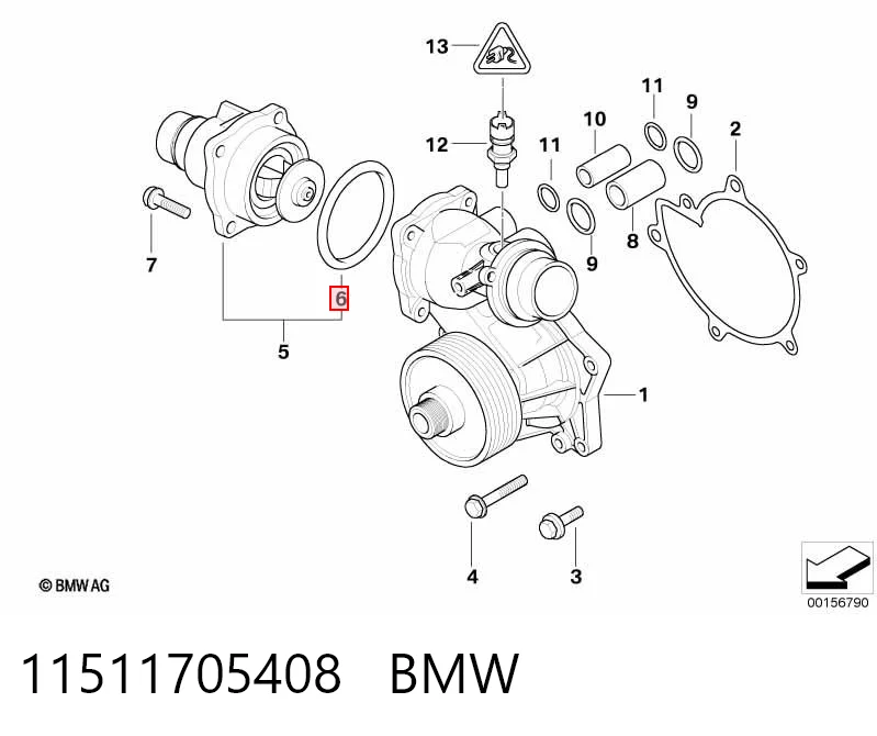 Uszczelka termostatu do BMW X5 E53