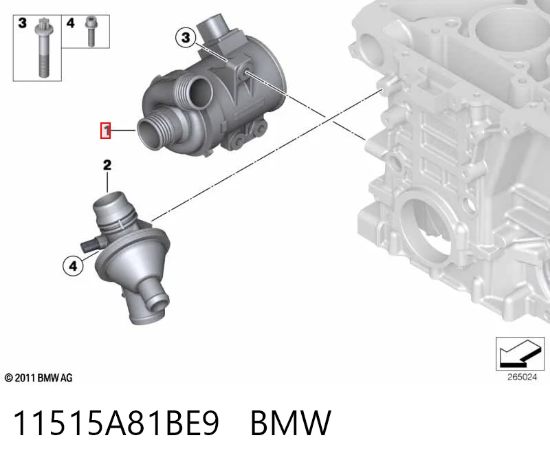 11515A81BE9 BMW Pompa chłodząca wodna
