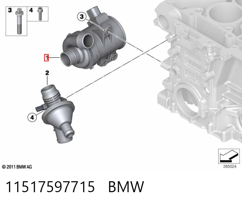 11517597715 BMW Pompa chłodząca wodna