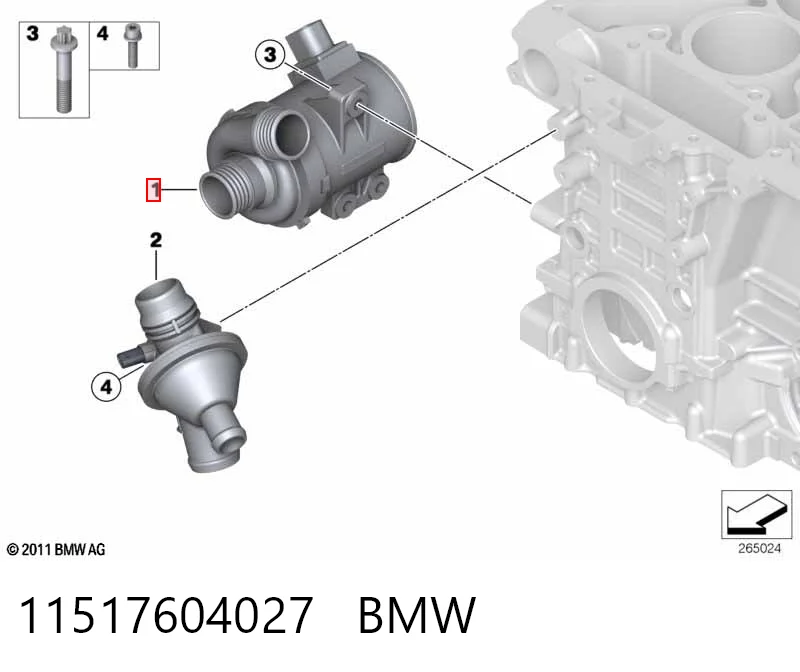 11517604027 BMW Pompa chłodząca wodna