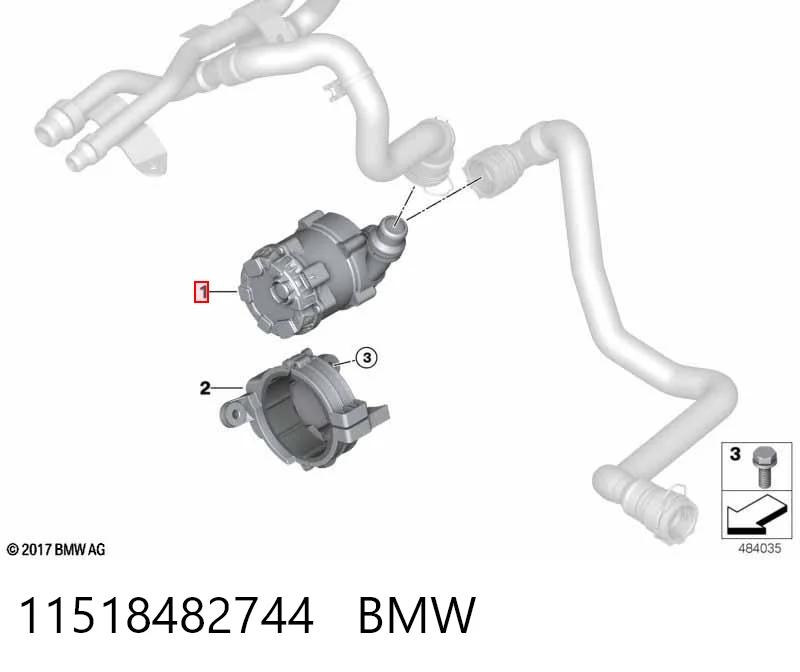 11518482744 BMW Pompa chłodzenia wodą, dodatkowa elektryczna