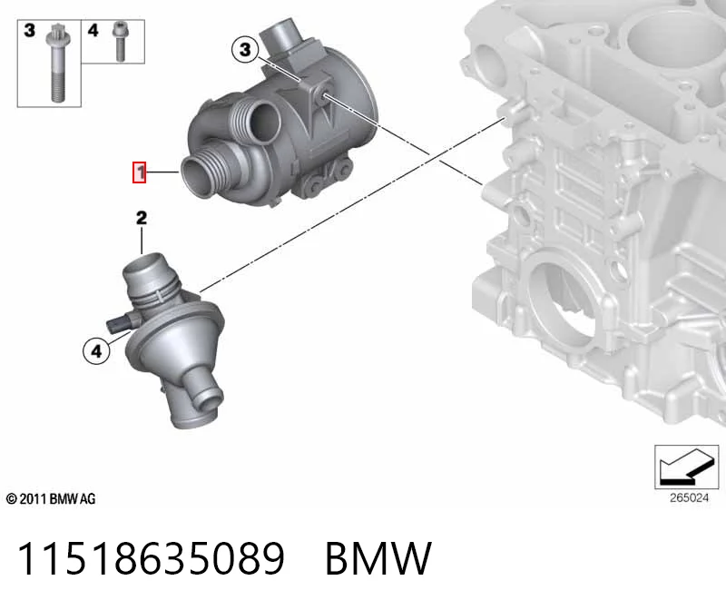 11518635089 BMW Pompa chłodząca wodna