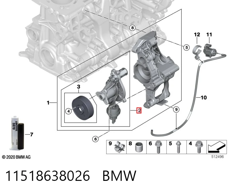 11518638026 BMW Pompa chłodząca wodna
