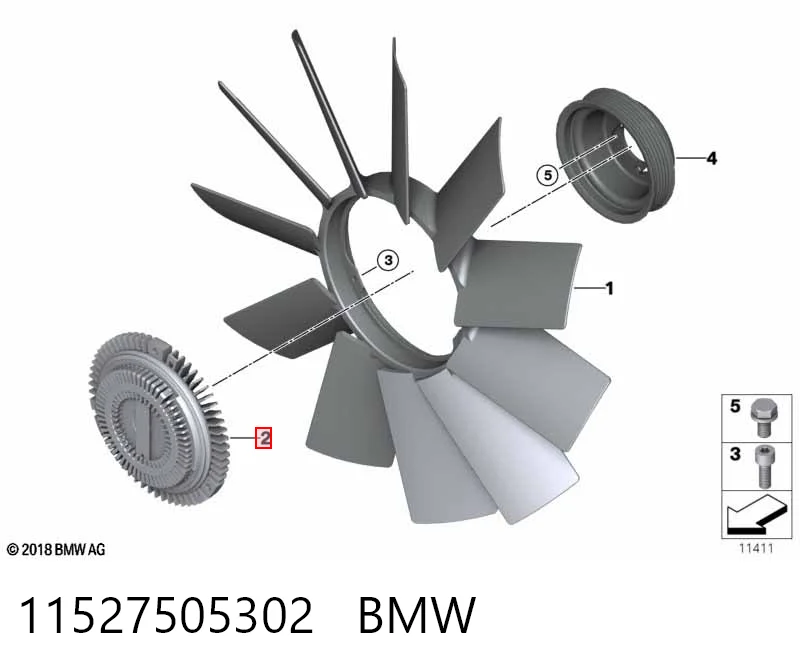 11527505302 BMW Sprzęgło wiskotyczne wentylatora chłodzenia